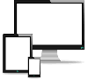 Graphic of a monitor, tablet and mobile phone